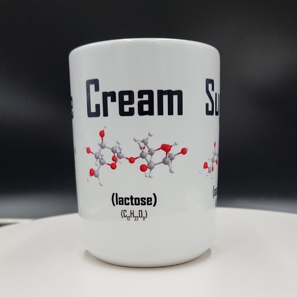Coffee Mug with Caffeine Molecule Design - Picture 2 of 5